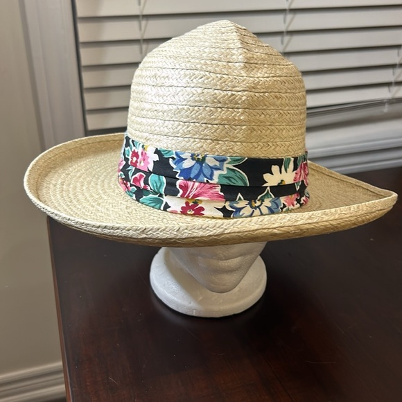Biltmore Straw Hat With Floral Tropical Band size small 6 7/8 - Picture 15 of 16